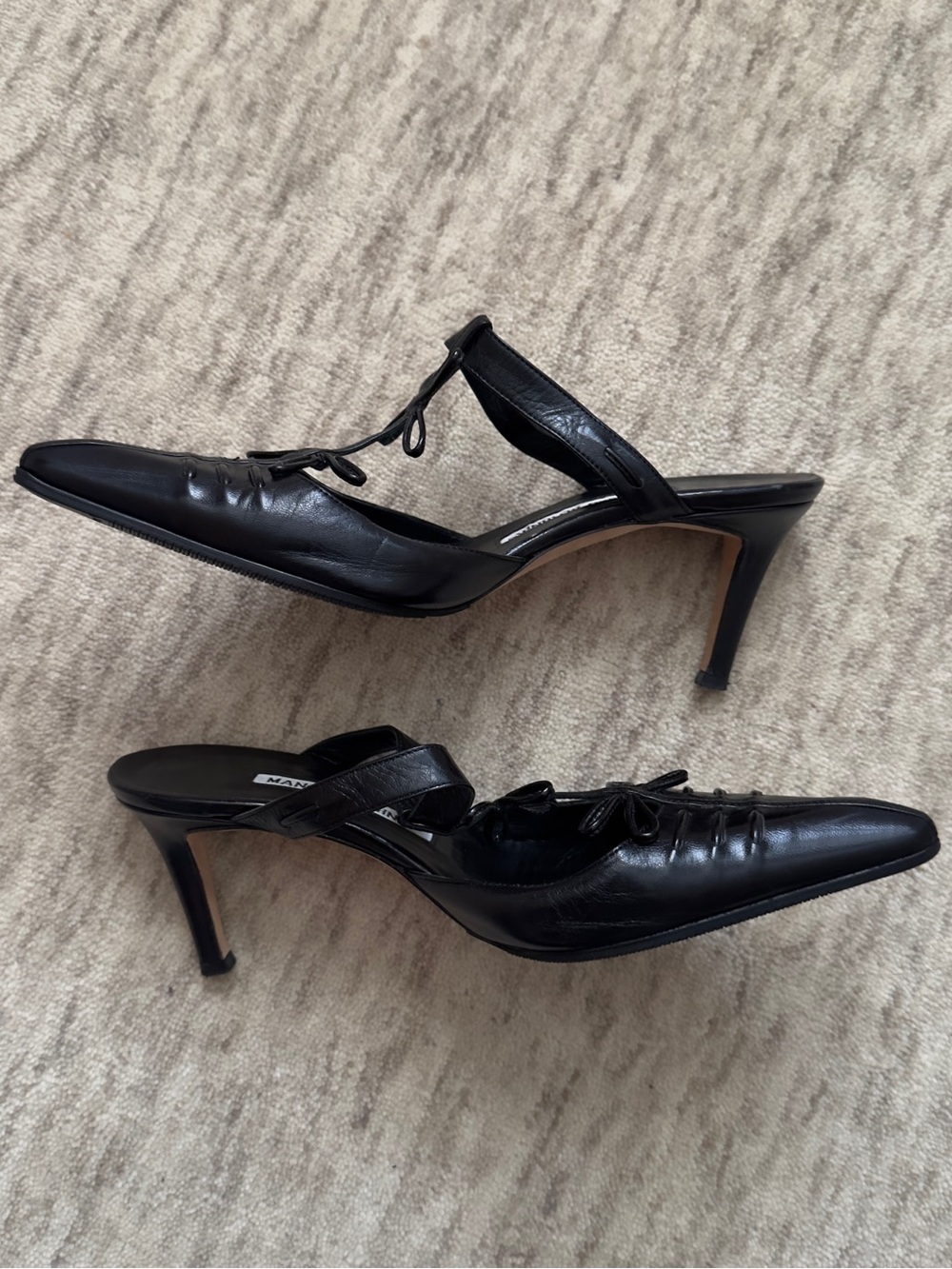 Vintage Manolo Blahnik black detailed mules heels - Picture 5 of 6